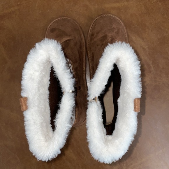 Michael Kors MK Logo‎ Print Winter Boots Faux Fur Zip Up Girl's Size: 3 - Picture 5 of 7